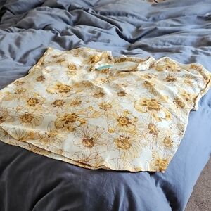 Vibrant Floral Zip Blouse